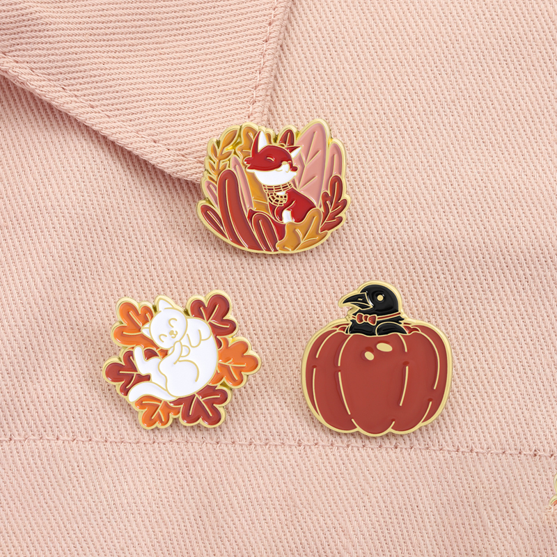 Jewelry & Watches Vitopoulos - Cute Thanksgiving Animals Enamel Pins Cartoon
