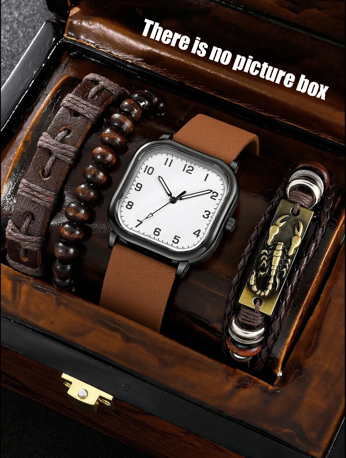 Jewelry And Watches - No gift box; men's leather strap