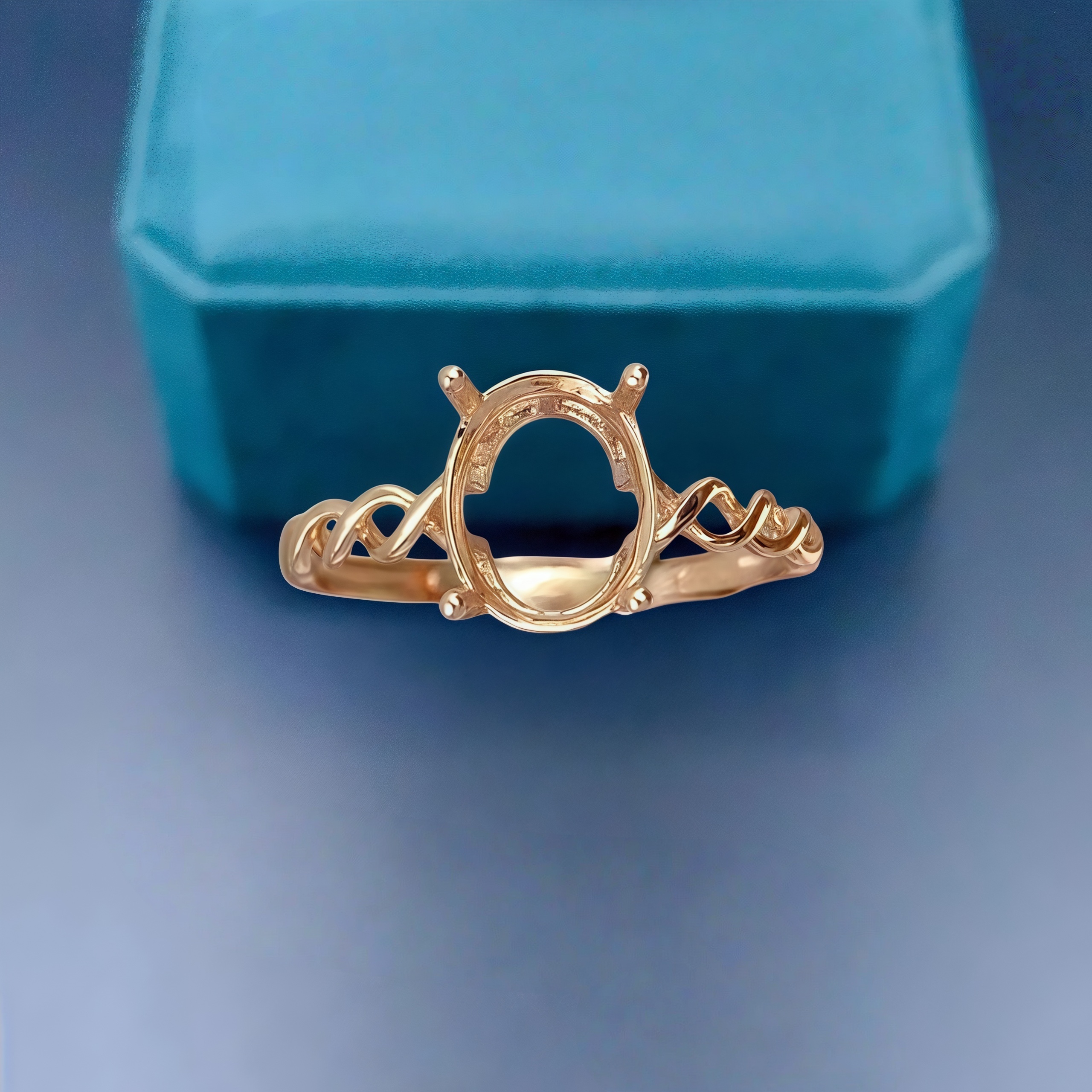 Sterling Silver Ring - DIY Empty Ring Holder S925 Sterling