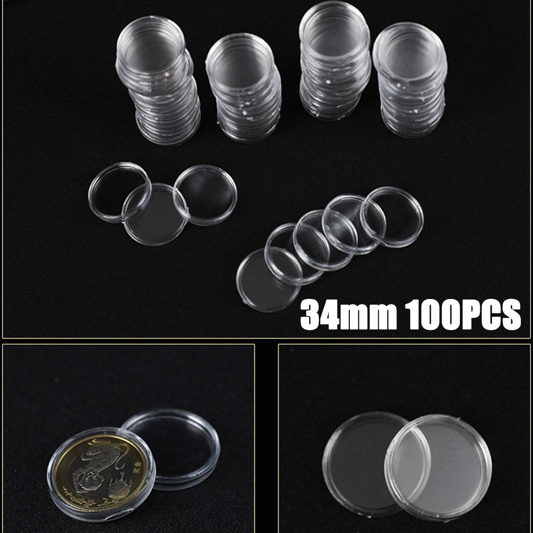 100 Clear Plastic Coin Capsule - Collectors Coins Jewelry & Watches Of Smithtown ulasan dan harga