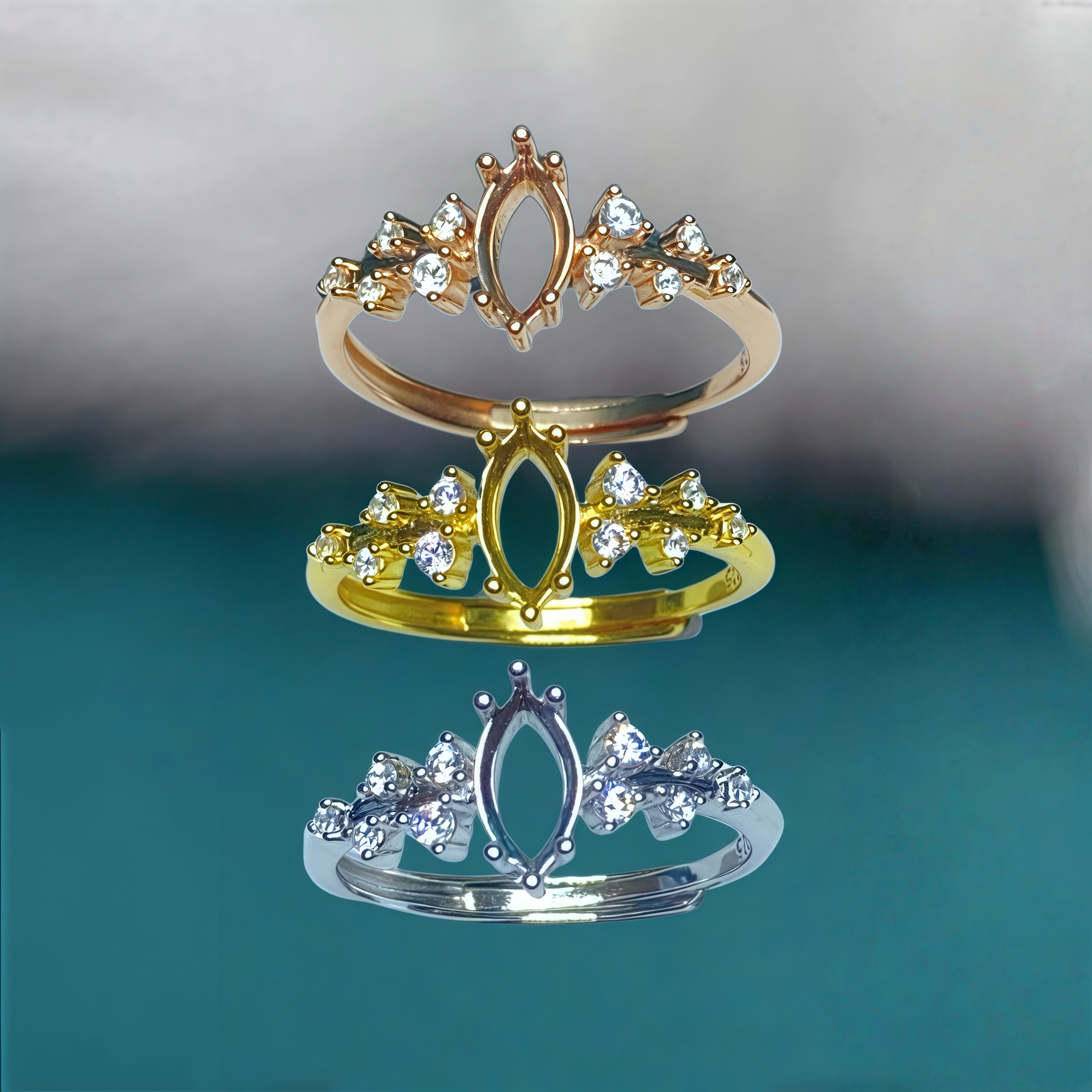 Setting 4*8mmHorse eye Shape S - Sterling Silver Ring ulasan dan harga