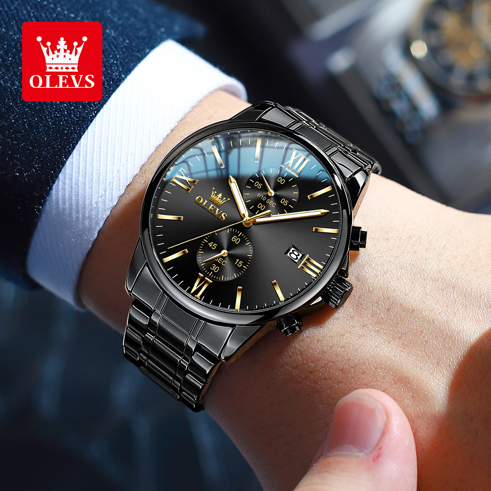 OLEVS 2886 Classic Black Quart - Jewelry Inspired Watches ulasan dan harga