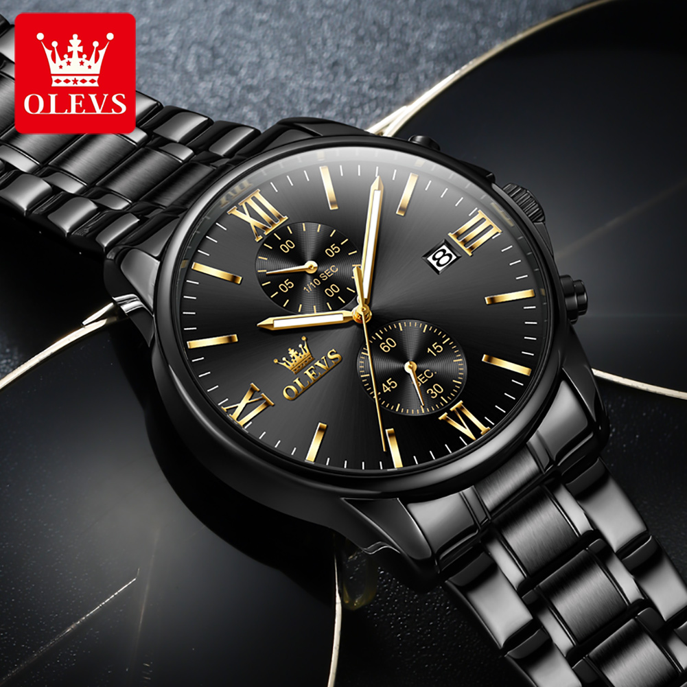 OLEVS 2886 Classic Black Quart - Jewelry Inspired Watches ulasan dan harga