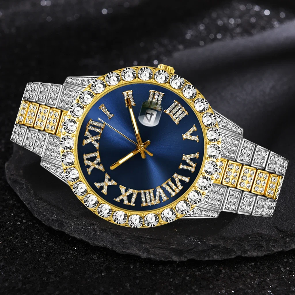 Iced Out Watch Men Luxury Bran - Jewelry Inspired Watches ulasan dan harga