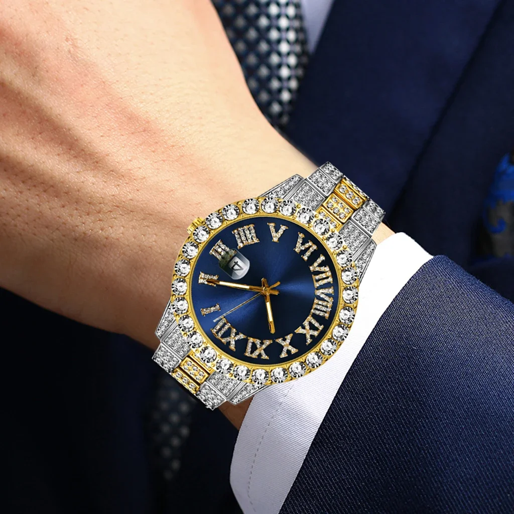 Iced Out Watch Men Luxury Bran - Jewelry Inspired Watches ulasan dan harga