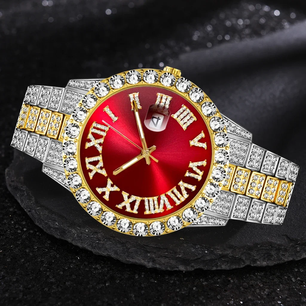 Iced Out Watch Men Luxury Bran - Jewelry Inspired Watches ulasan dan harga