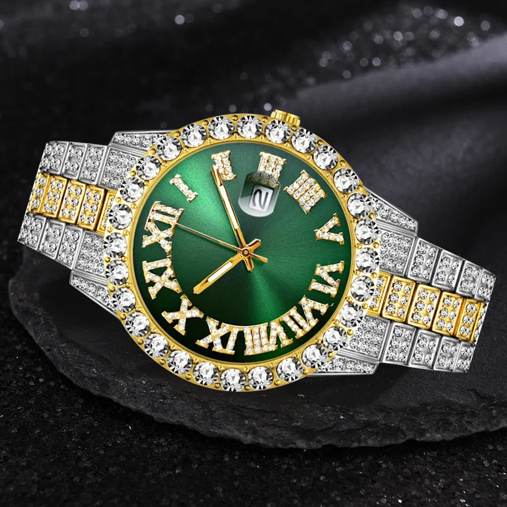 Iced Out Watch Men Luxury Bran - Jewelry Inspired Watches ulasan dan harga