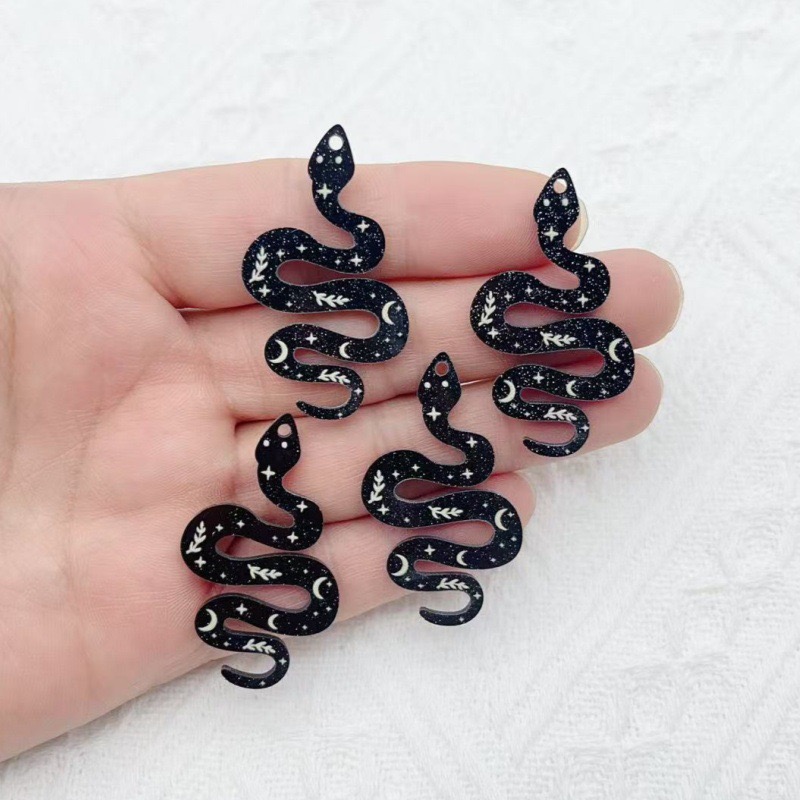 10pcs Acrylic Moon Pattern Bla - Jewelry & Watches Vitopoulos ulasan dan harga