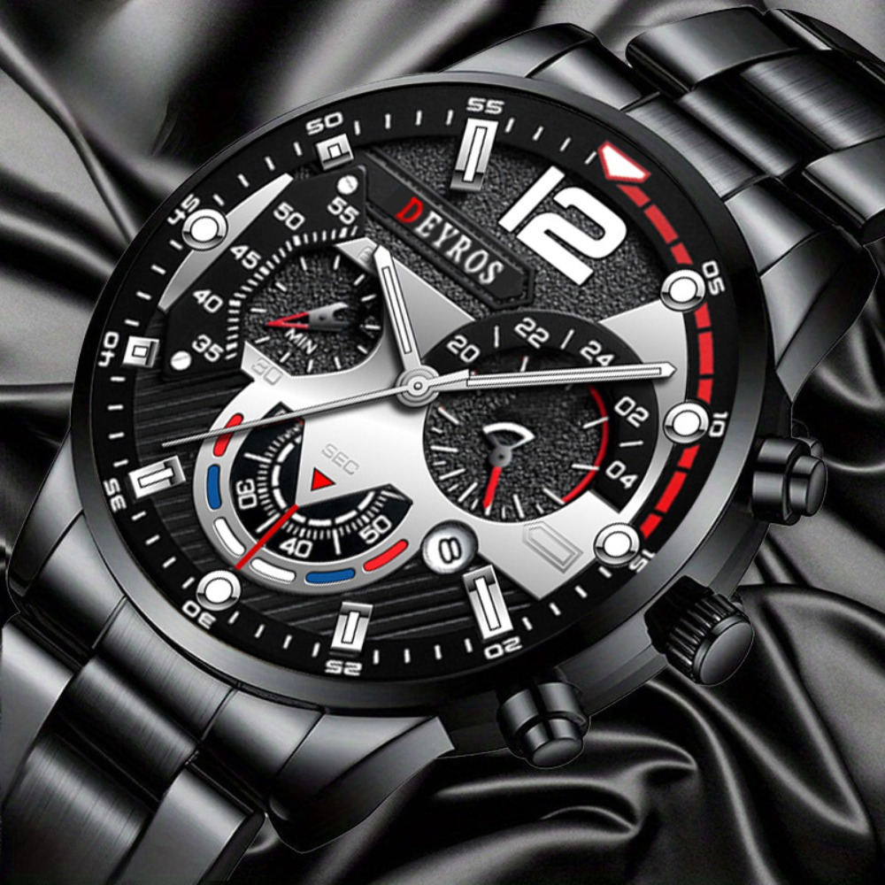 3pcs/set Fashion Men's Watch B - Best Jewelry Watches For Men ulasan dan harga