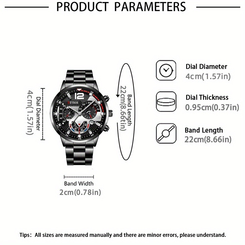3pcs/set Fashion Men's Watch B - Best Jewelry Watches For Men ulasan dan harga