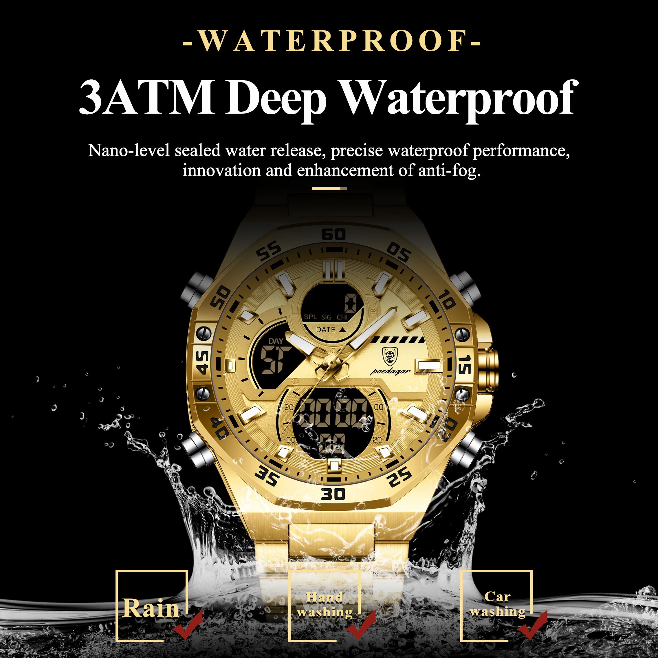 POEDAGAR Sport Men Watch LED W - Jewelry And Watches ulasan dan harga