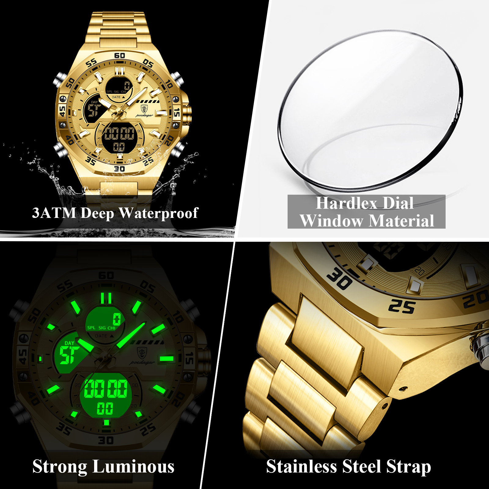 POEDAGAR Sport Men Watch LED W - Jewelry And Watches ulasan dan harga