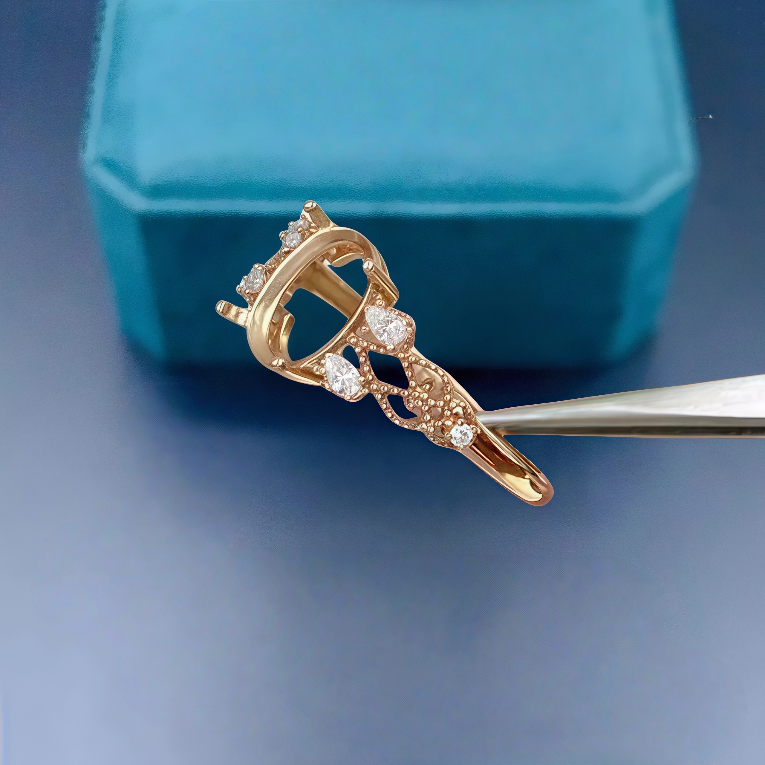 DIY Empty Ring Holder S925 Ste - Sterling Silver Ring ulasan dan harga