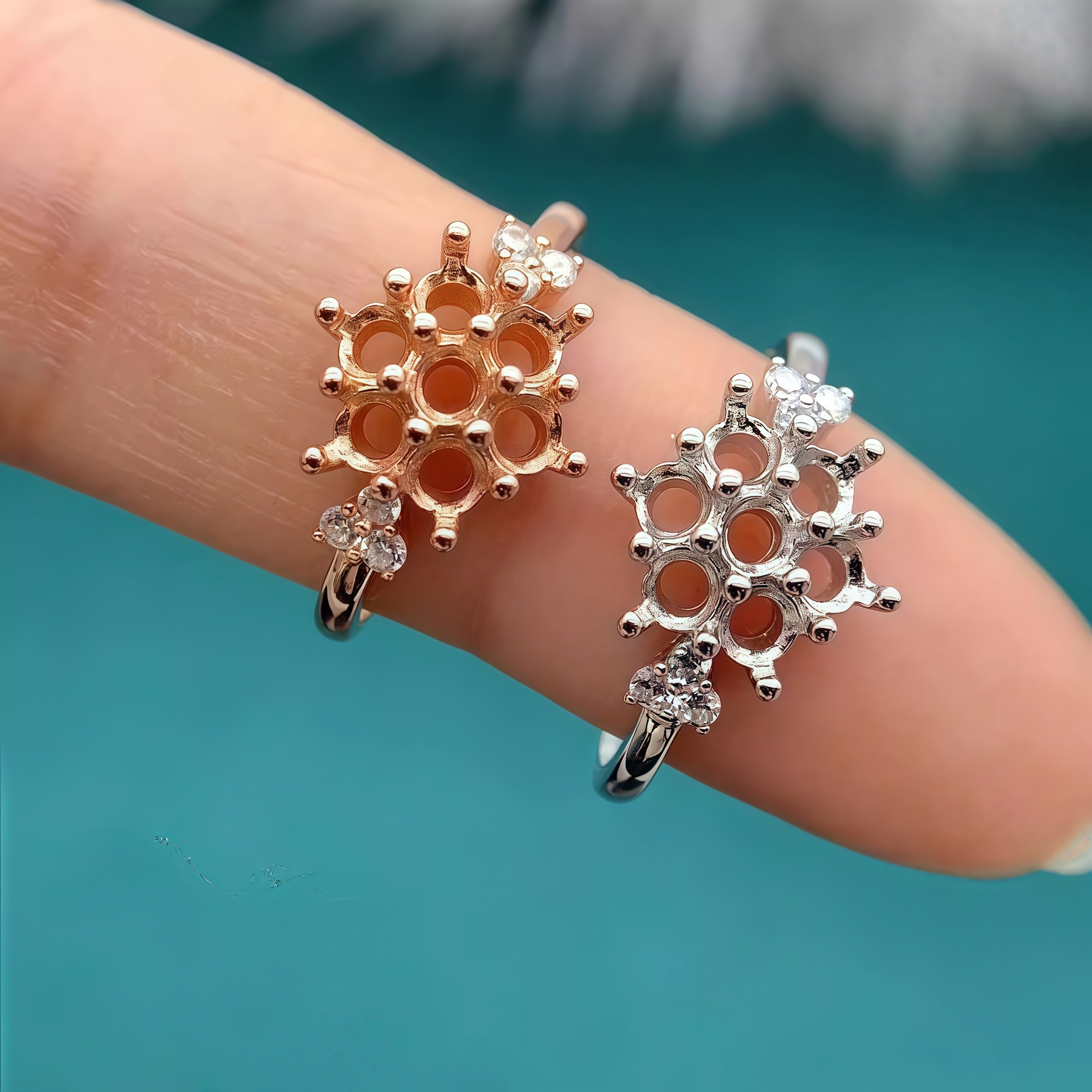 Setting 3mm Round Stone Fashio - Sterling Silver Ring ulasan dan harga