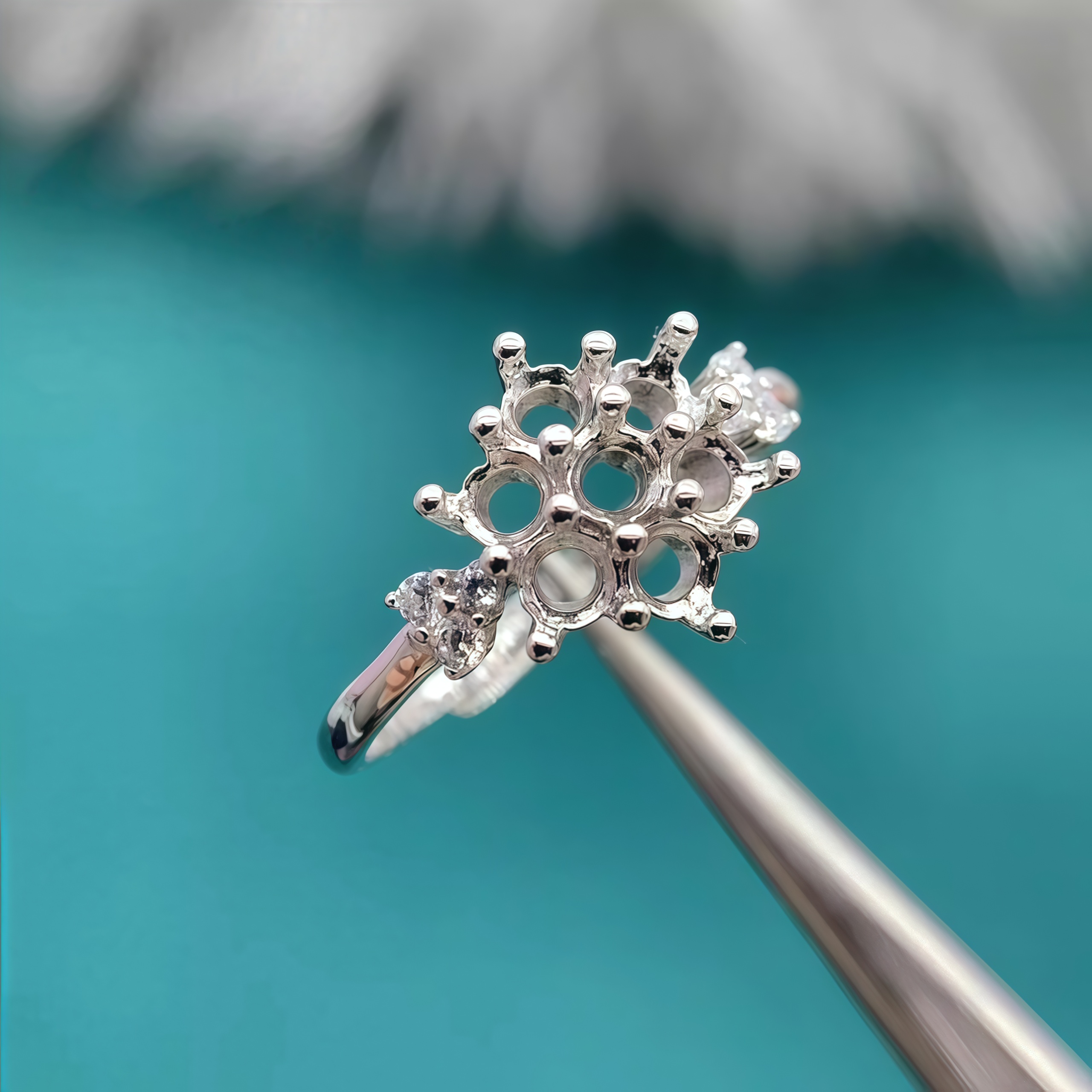 Setting 3mm Round Stone Fashio - Sterling Silver Ring ulasan dan harga