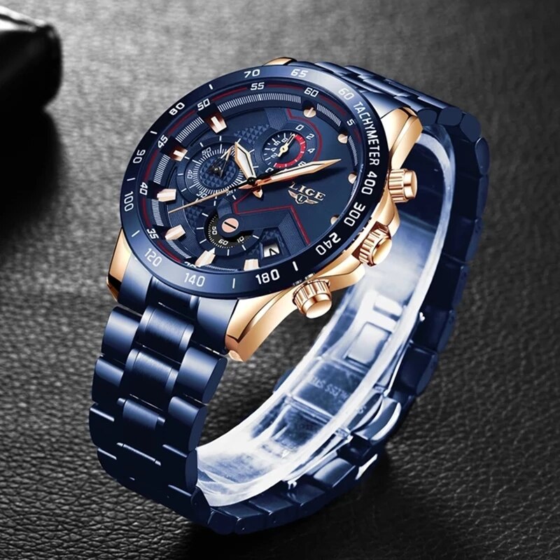 LIGE New Fashion Watches Men S - Jewelry Inspired Watches ulasan dan harga