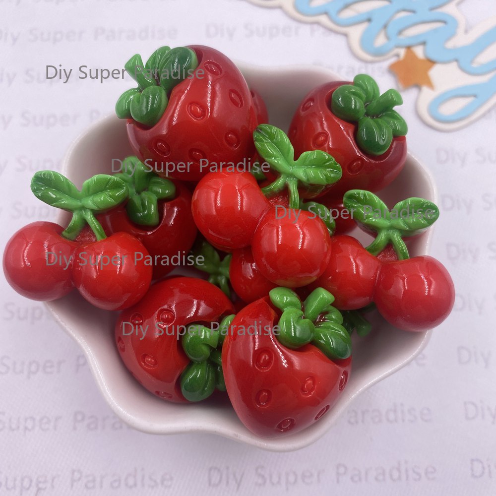 8PCS Resin Kawaii Colorful Red - Paradise Jewelry & Watches Llc Photos ulasan dan harga