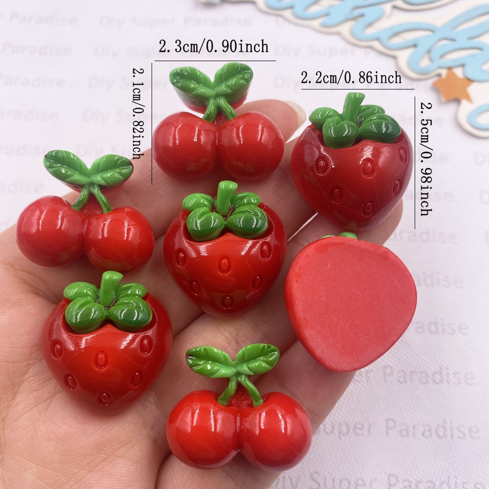 8PCS Resin Kawaii Colorful Red - Paradise Jewelry & Watches Llc Photos ulasan dan harga