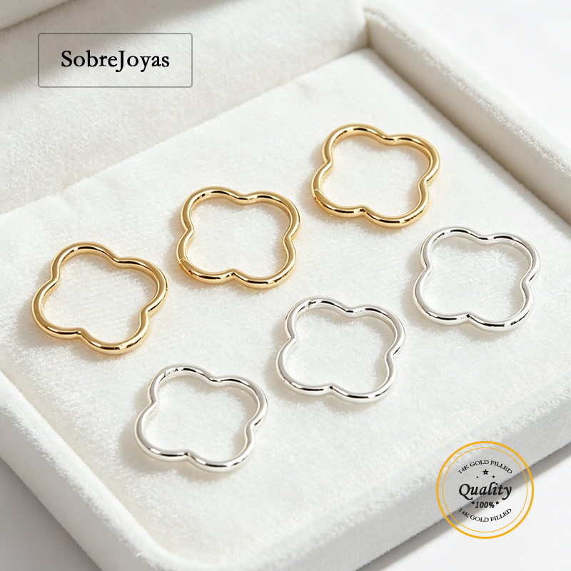 10mm Four-Leaf Clover Jump Rin - Sterling Silver Ring ulasan dan harga