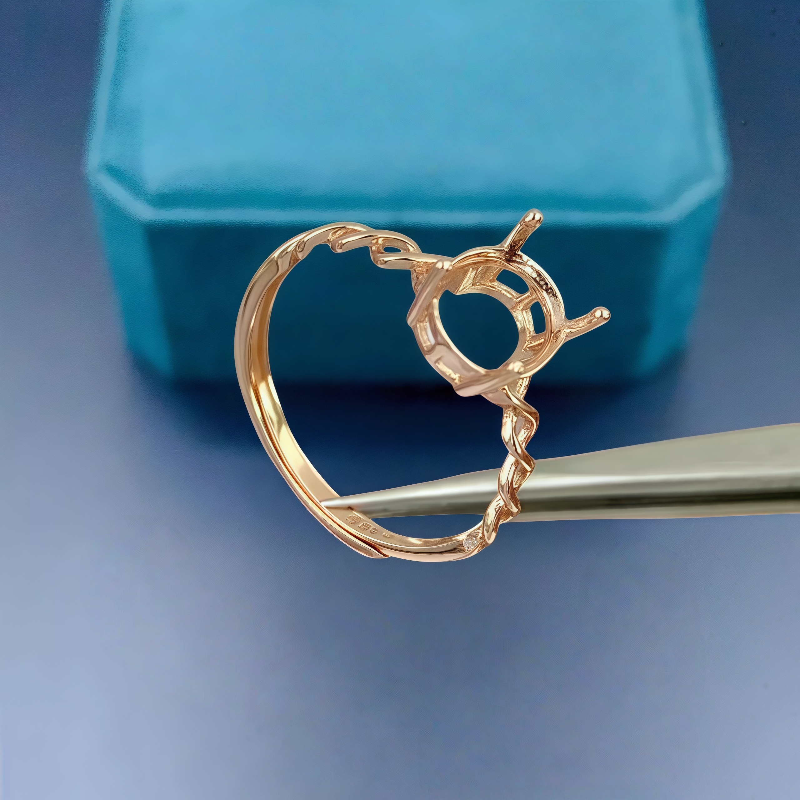 DIY Empty Ring Holder S925 Ste - Sterling Silver Ring ulasan dan harga
