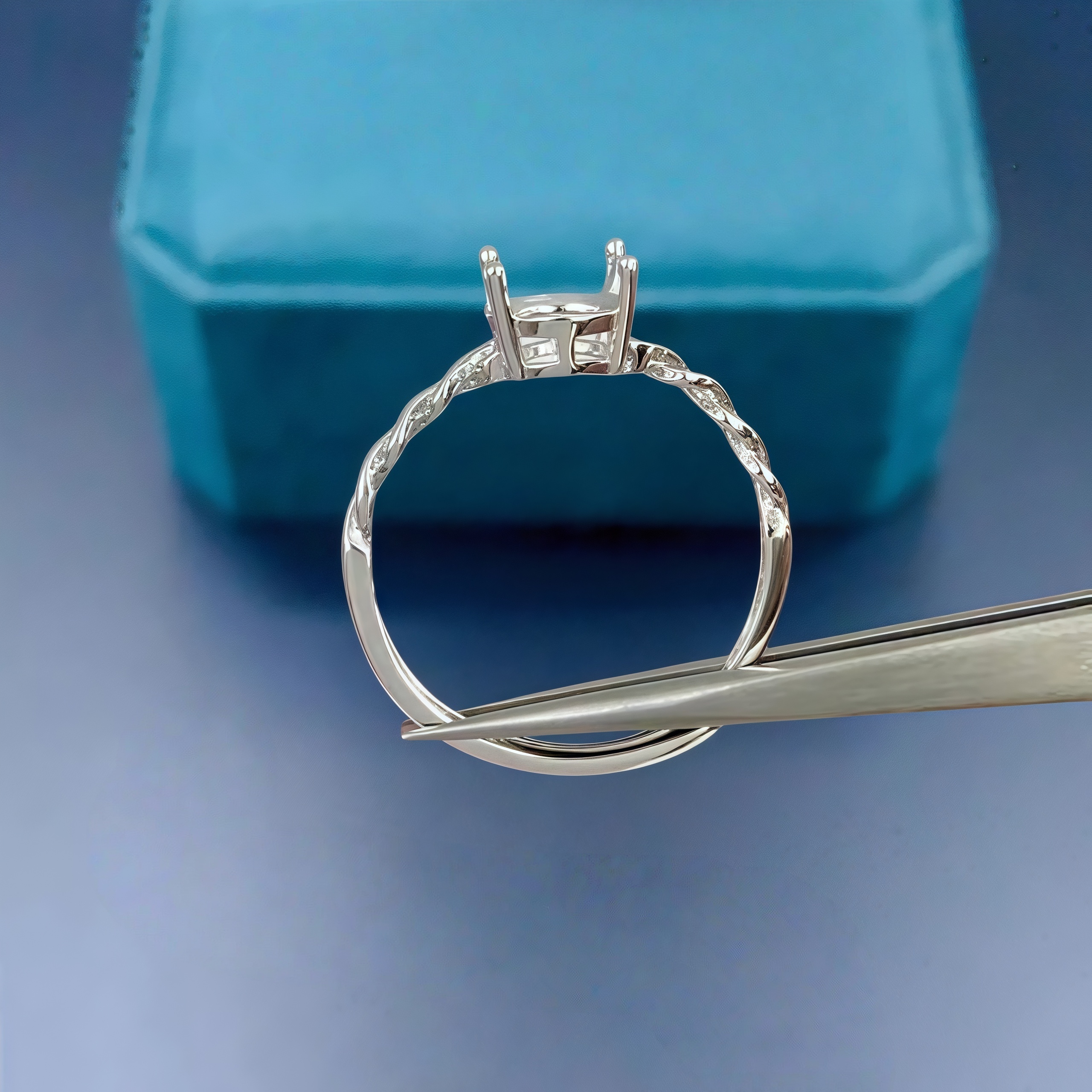 DIY Empty Ring Holder S925 Ste - Sterling Silver Ring ulasan dan harga