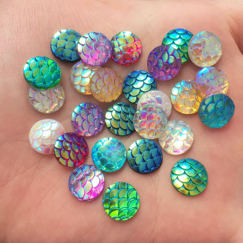 Shiny 100Pcs AB Resin 10mm Rou - Paradise Jewelry & Watches Llc Photos ulasan dan harga