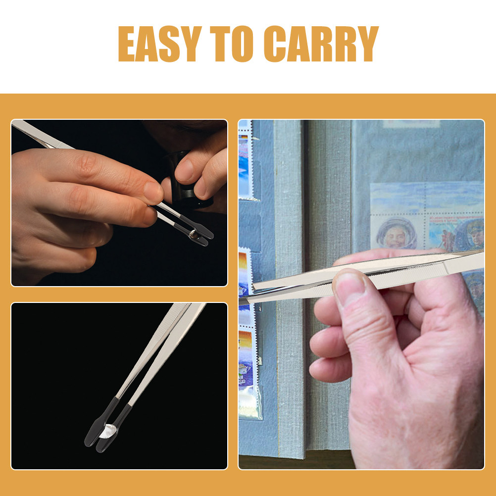 5Pcs Flat Head Tweezers for St - Collectors Coins Jewelry & Watches Of Smithtown ulasan dan harga