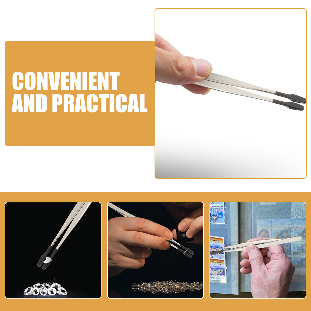 5Pcs Flat Head Tweezers for St - Collectors Coins Jewelry & Watches Of Smithtown ulasan dan harga